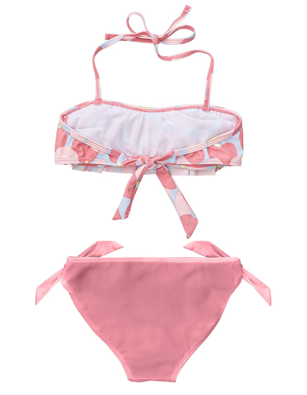 Snapper Rock Girls Bandeau Bikini Swimsuit - Apple Love Hearts