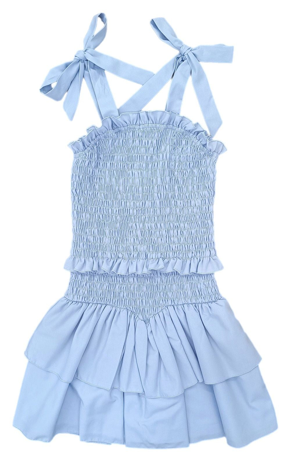 James & Lottie Be Elizabeth Girls Smocked Woven Dress - Blue