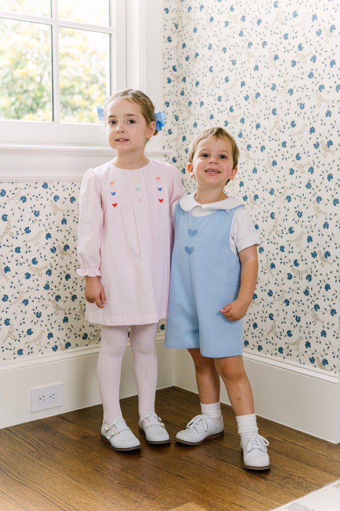 Proper Peony Baby Boys Jon Jon - Blue Cherub Valentine Hearts by Proper Peony