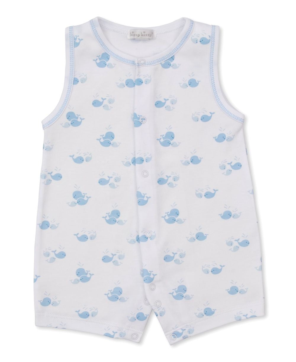Kissy Kissy Baby Boys Blue Whale Wonder Sleeveless Playsuit by Kissy Kissy