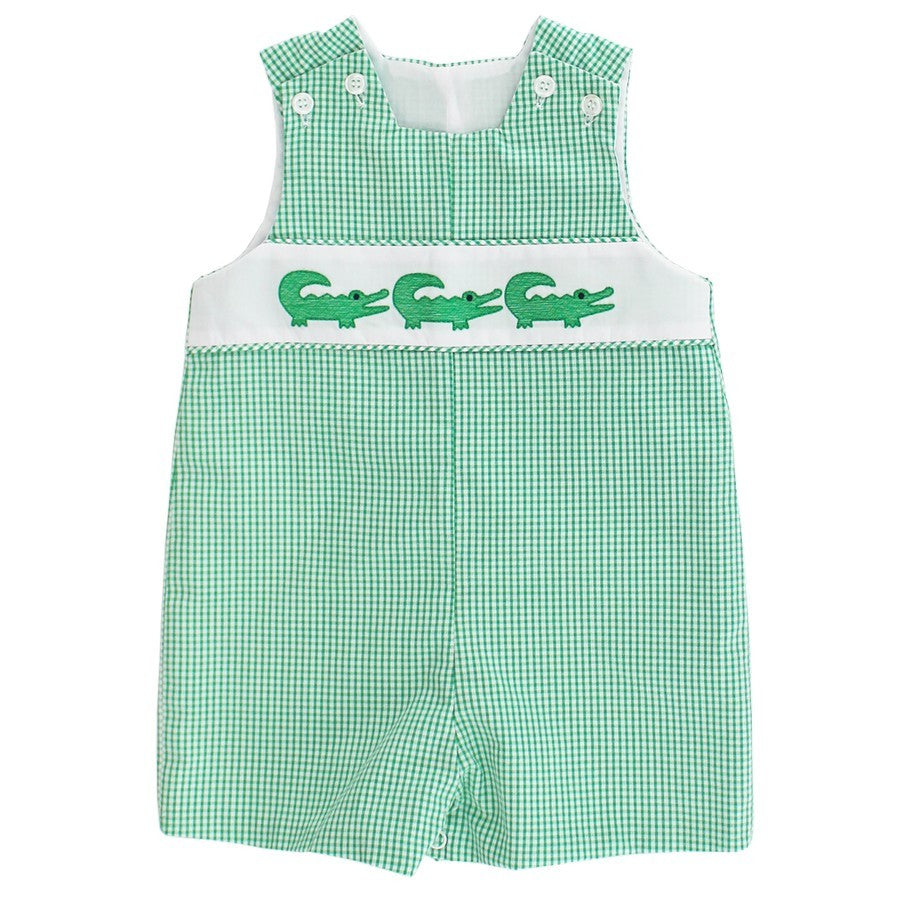 Bailey Boys Green Check Jon Jon - Alligator Tales