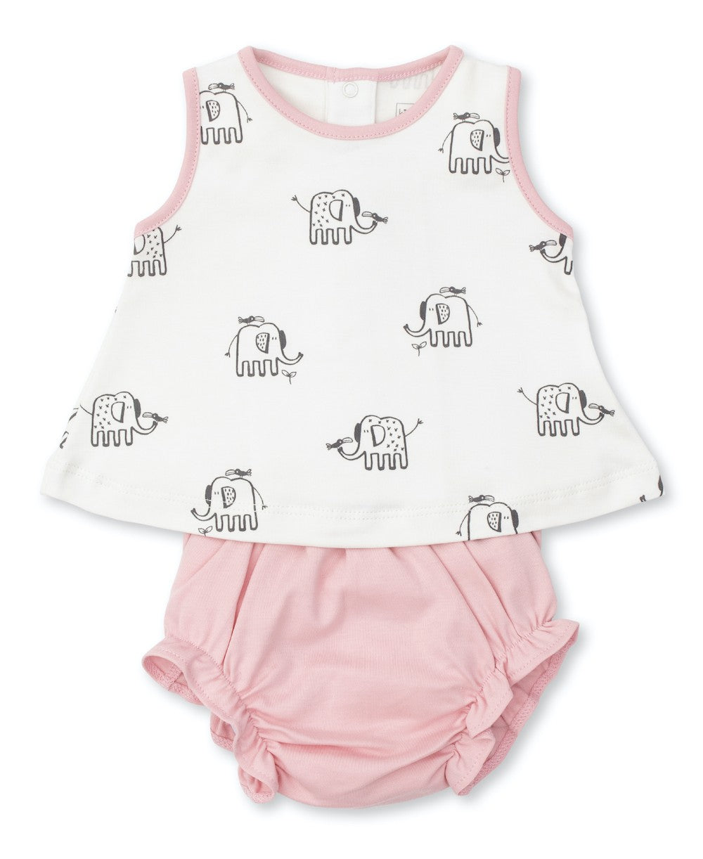 Kissy Kissy Love Baby Girls Pink Elephants Bloomers Set by Kissy Kissy