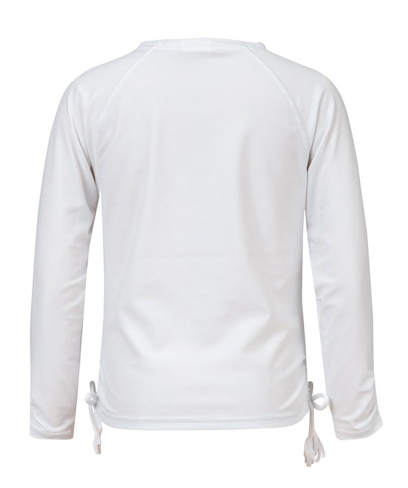Snapper Rock Girls White Long Sleeved Rash Guard Top