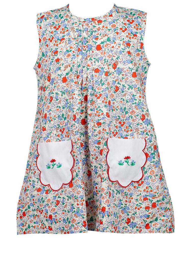 Proper Peony Girls Rosie Red Floral A-Line Dress by Proper Peony