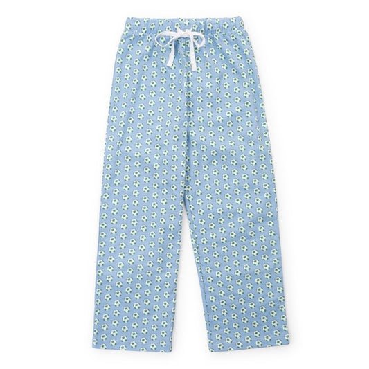 Lila & Hayes Boys Beckett Hang Out Pants - Blue Soccer Balls