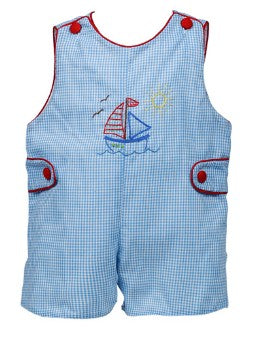 Proper Peony Boys Jon Jon - Blue Vineyard Sailboat