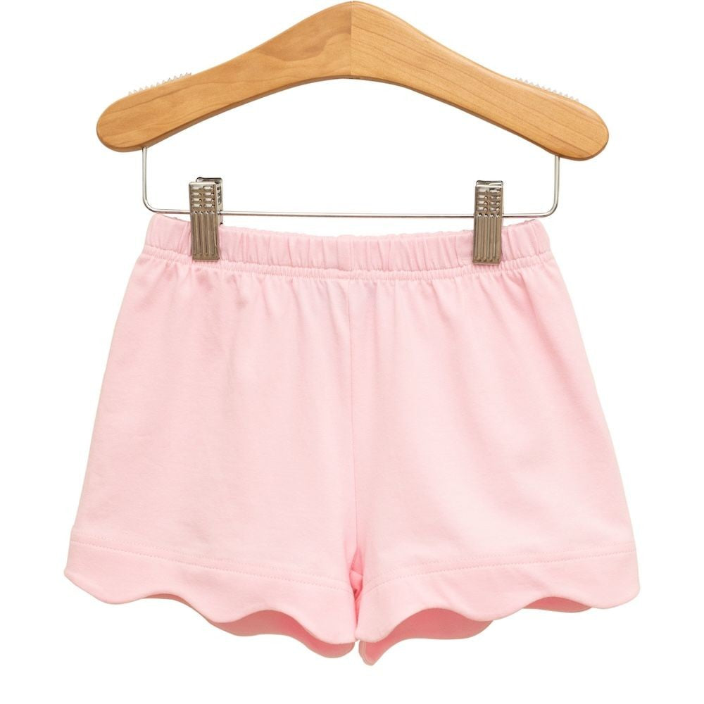 Trotter Street Kids Girls Scallop Shorts - Light Pink by Trotter Street Kids
