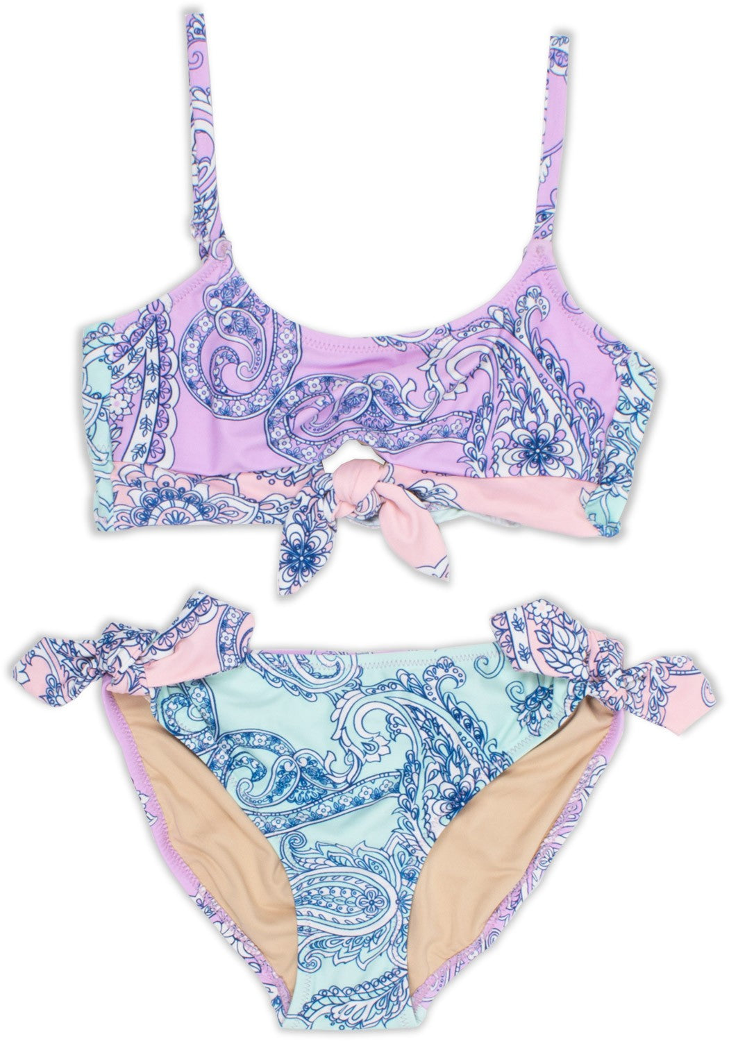 Shade Critters Girls Bikini Bathing Suit - Paisley Color Block