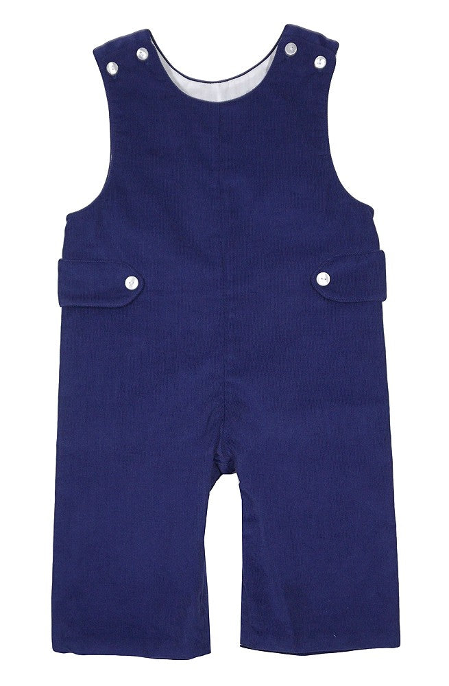 Anavini Baby / Toddler Boys Navy Blue Corduroy Longall with Tabs by Anavini