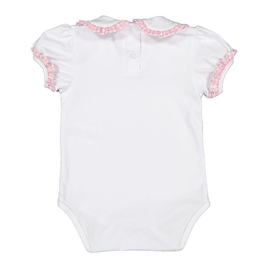 Sal & Pimenta Girls Onesie - Pink Garden Bunny Collar