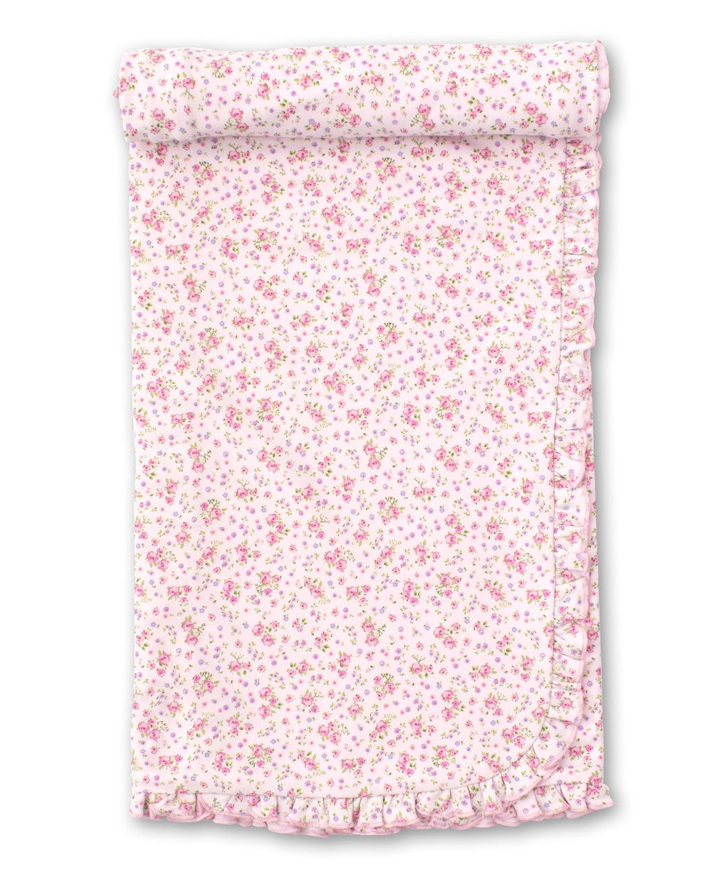 Kissy Kissy Baby Girls Dusty Rose Pink Floral Receiving Blanket