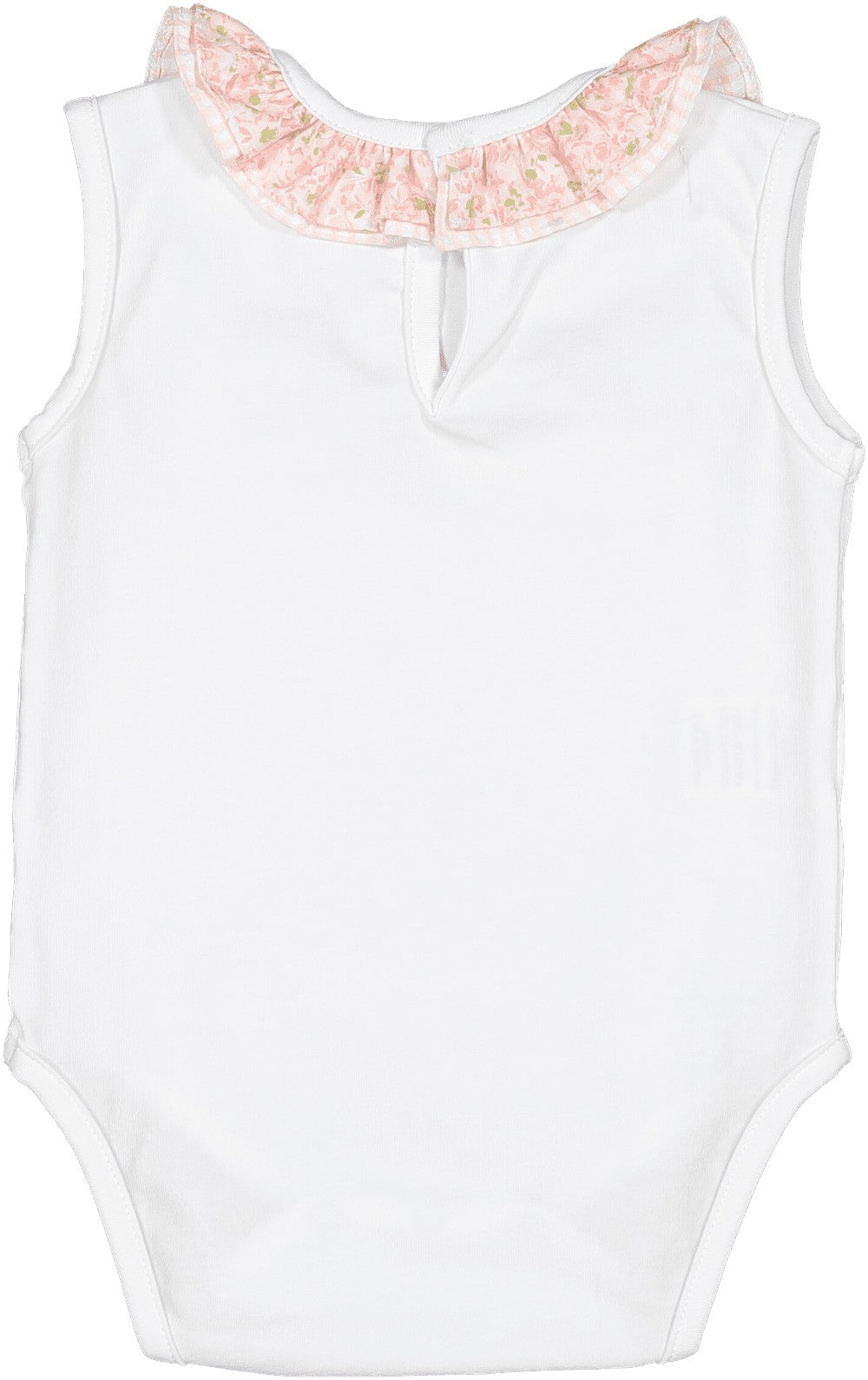 Sal & Pimenta Girls Onesie Bodysuit - Pink Lily Trim