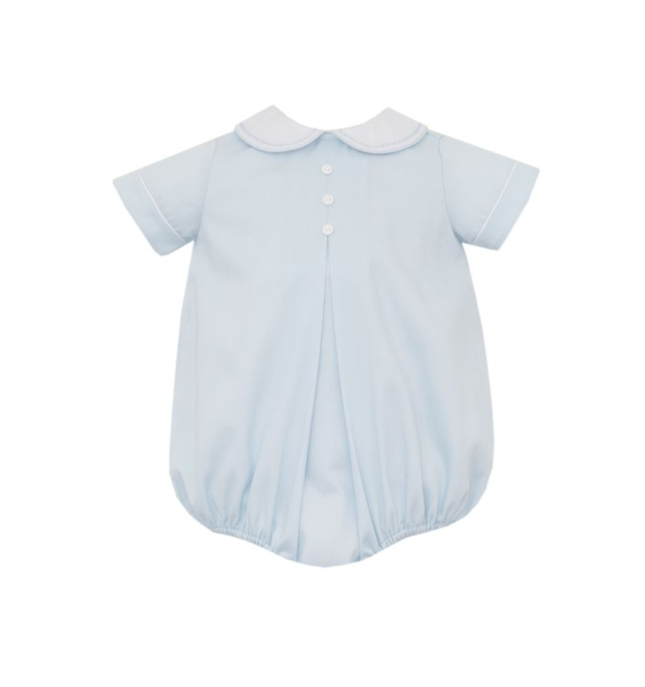 Anavini Baby Boys Light Blue Pique Bubble with Collar