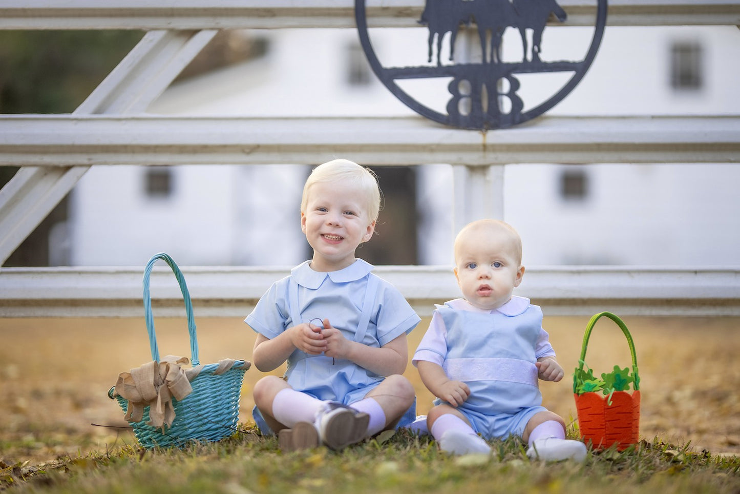 Susanne Lively Baby / Toddler Boys Dressy Blue Shortall with Shirt