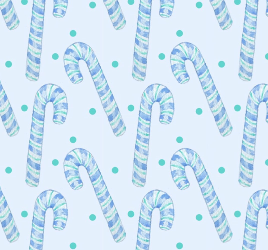 James & Lottie Jammies Pajamas Set - Candy Canes - Blue