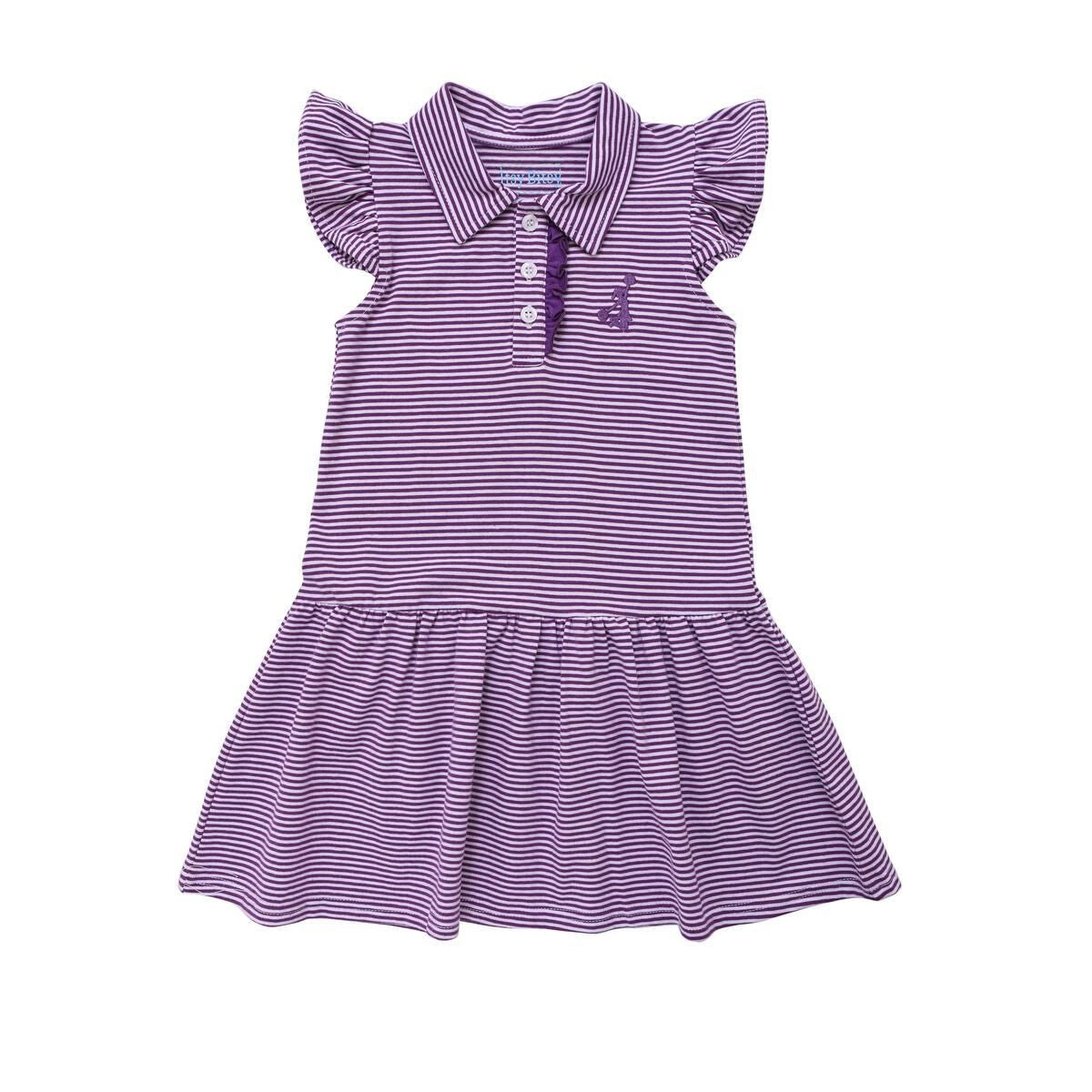 Itsy Bitsy Girls Game Day Cheer Dress - Purple