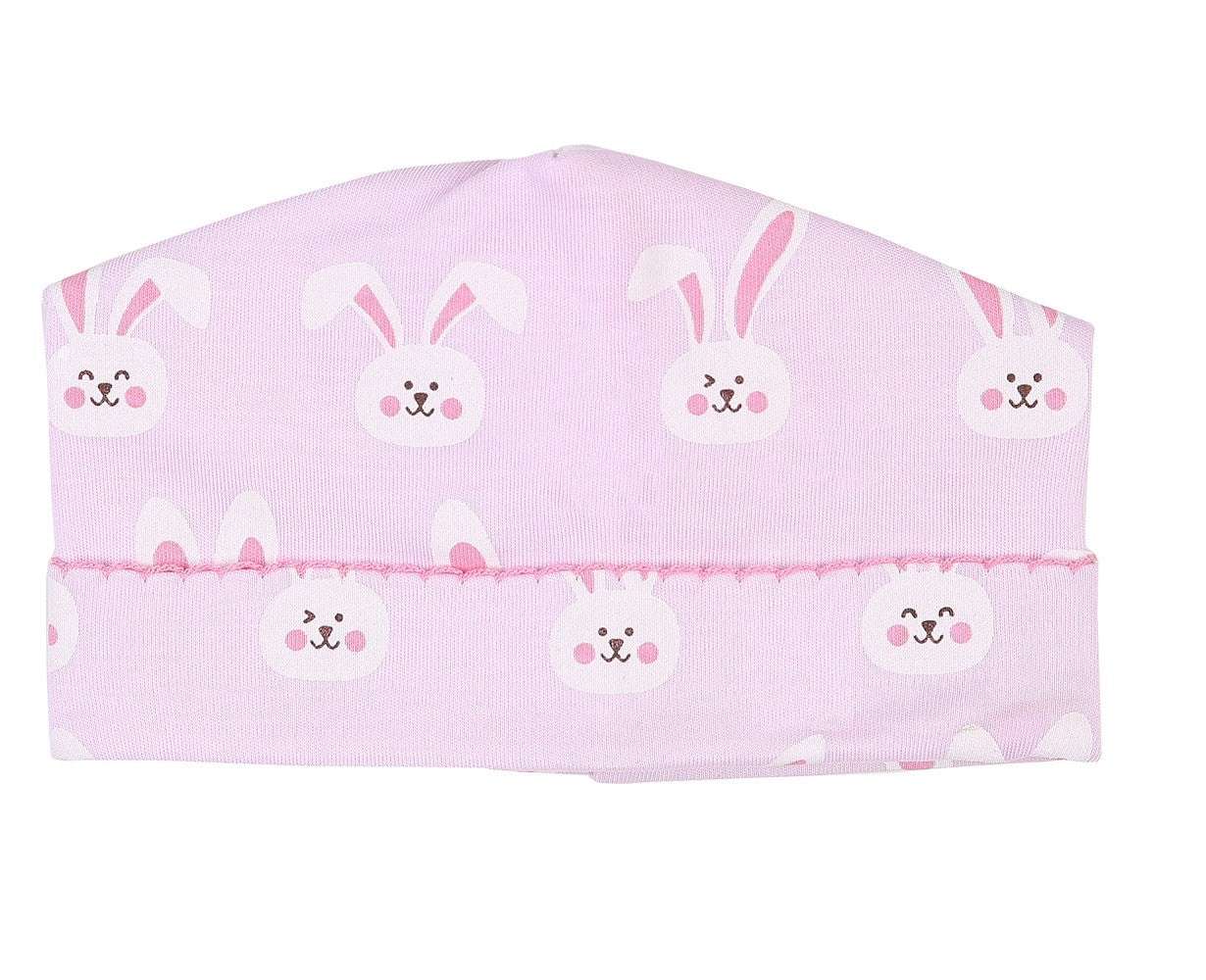 Magnolia Baby Girls Easter Bunnies Printed Hat - Pink