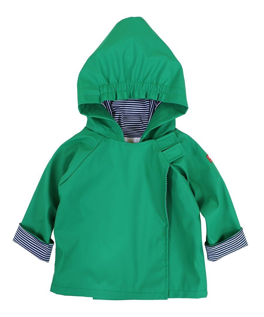 Widgeon Kids Unisex Favorite Rain Jacket with Hood - Golf Green