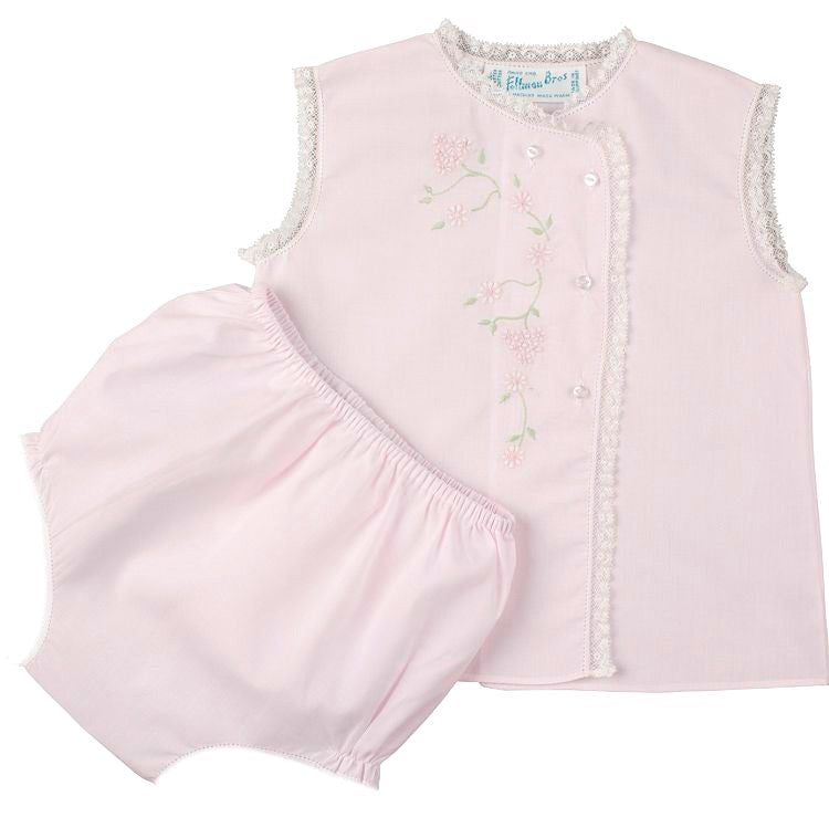 Feltman Brothers Baby Girls Floral Lace Diaper Set - Pink