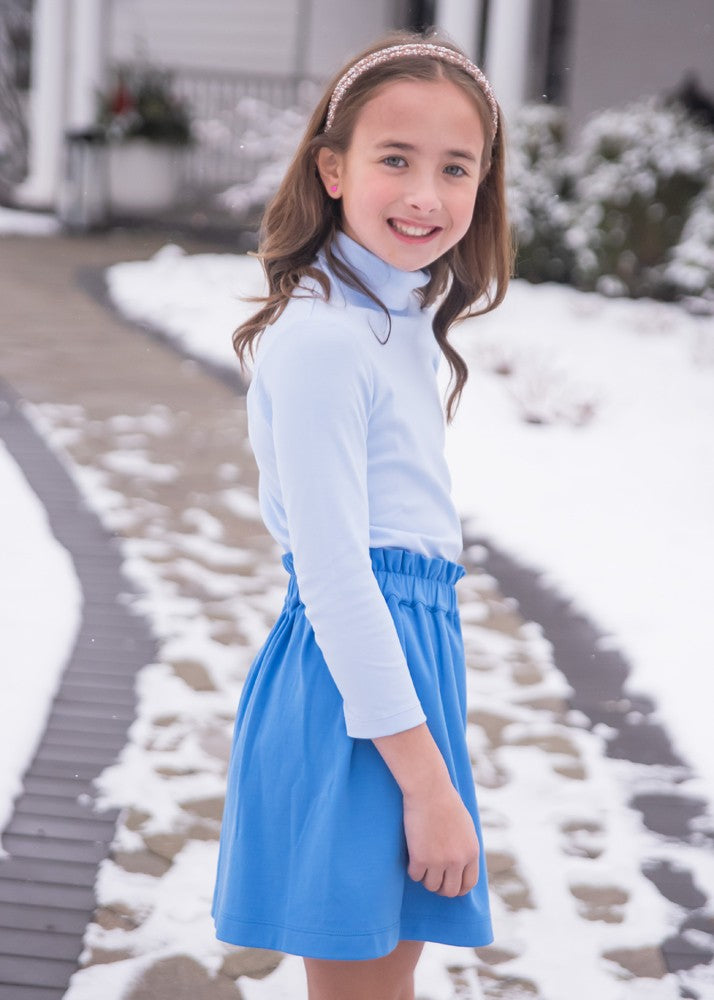 James & Lottie Girls Blakely Knit Skirt - Royal Blue