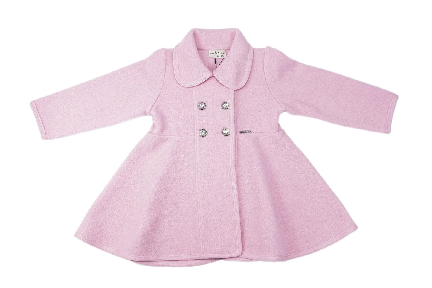 Marae Girls Dress Coat - Double Breasted Twirl Coat - Rosa Pink