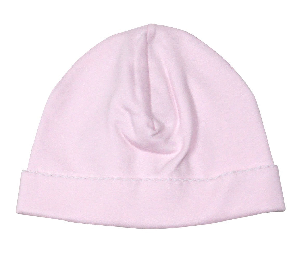 The Proper Peony Layette - Baby Girls Pima Cotton Hat - Pink by Proper Peony