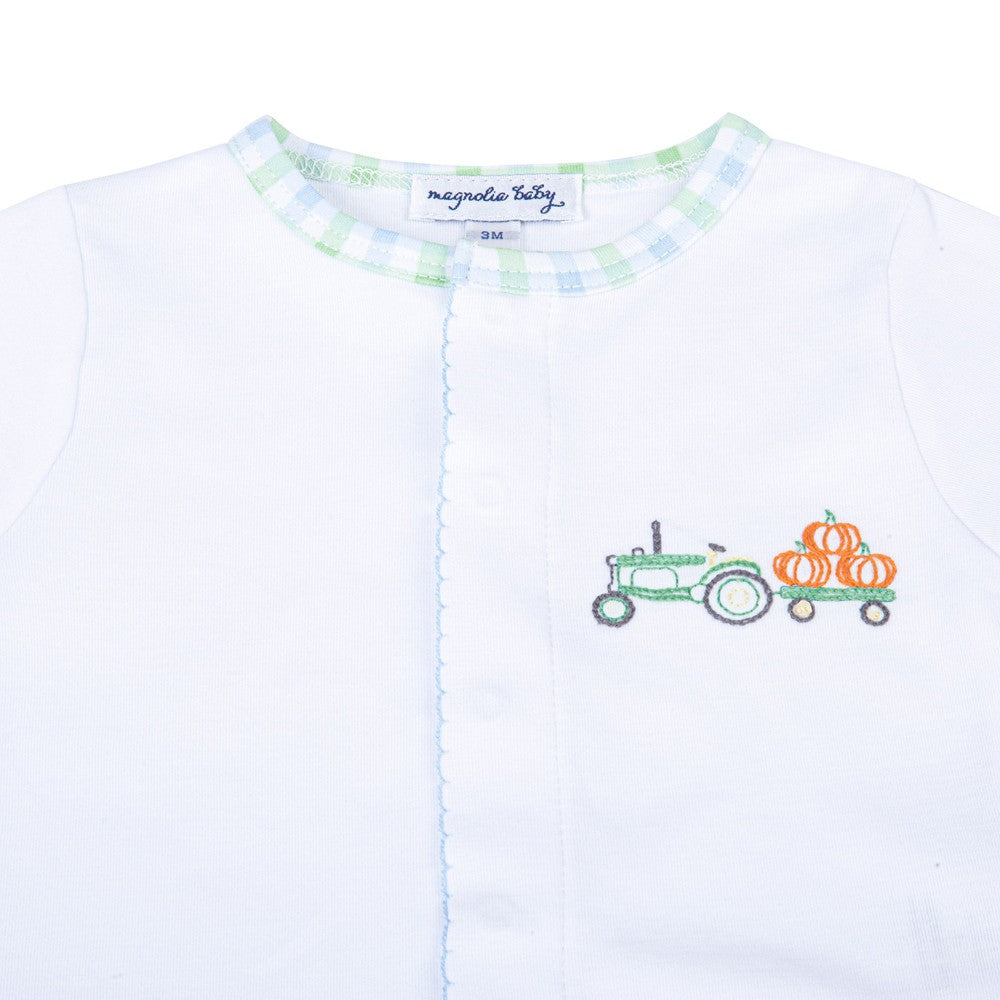 Magnolia Baby Vintage Pumpkin Picking Blue Diaper Set by Magnolia Baby