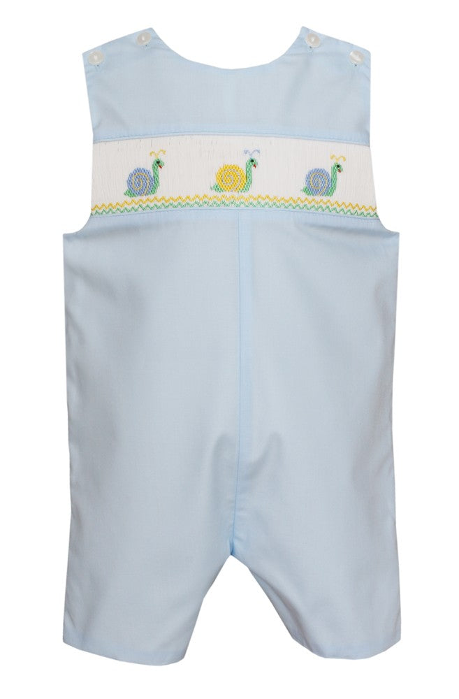 Petit Bebe Baby / Toddler Boys Blue Smocked Snails Jon Jon by Petit Bebe