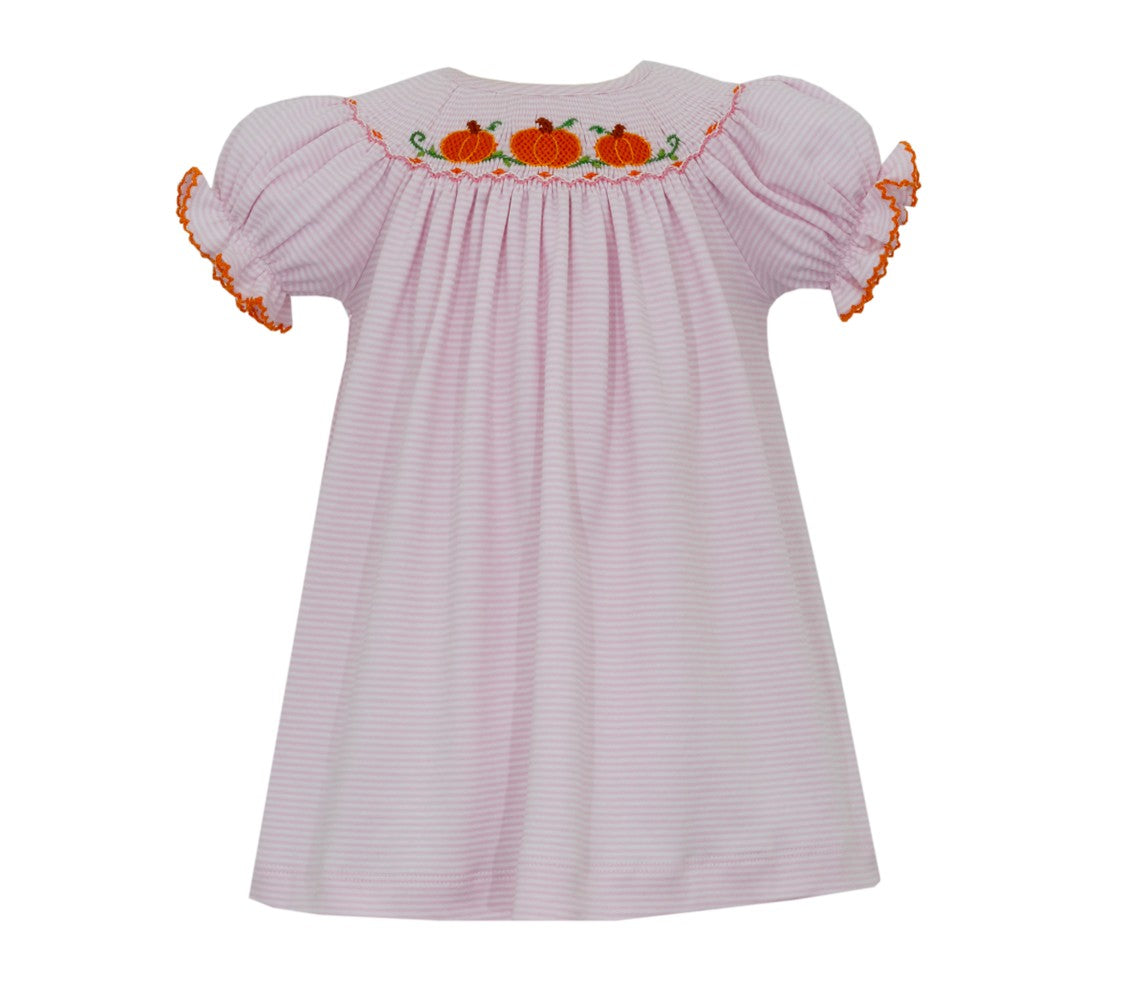 Petit Bebe Baby Girls Pink Stripe Knit Dress - Smocked Pumpkins by Petit Bebe