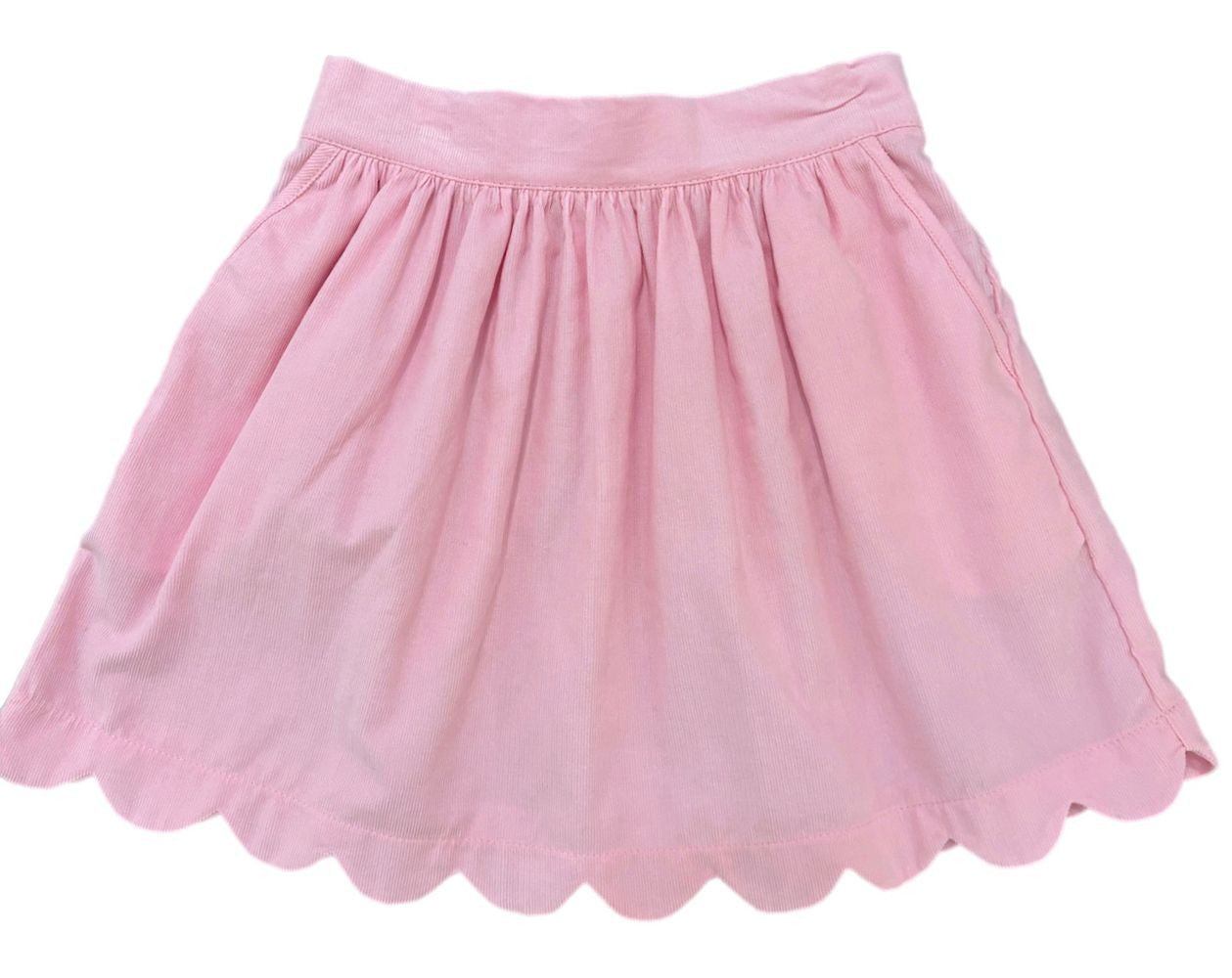 James & Lottie Avery Pink Cord Scallop Skirt