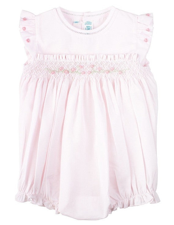 Feltman Brothers Baby Girls Rose Garden Smocked Bubble - Pink by Feltman Brothers