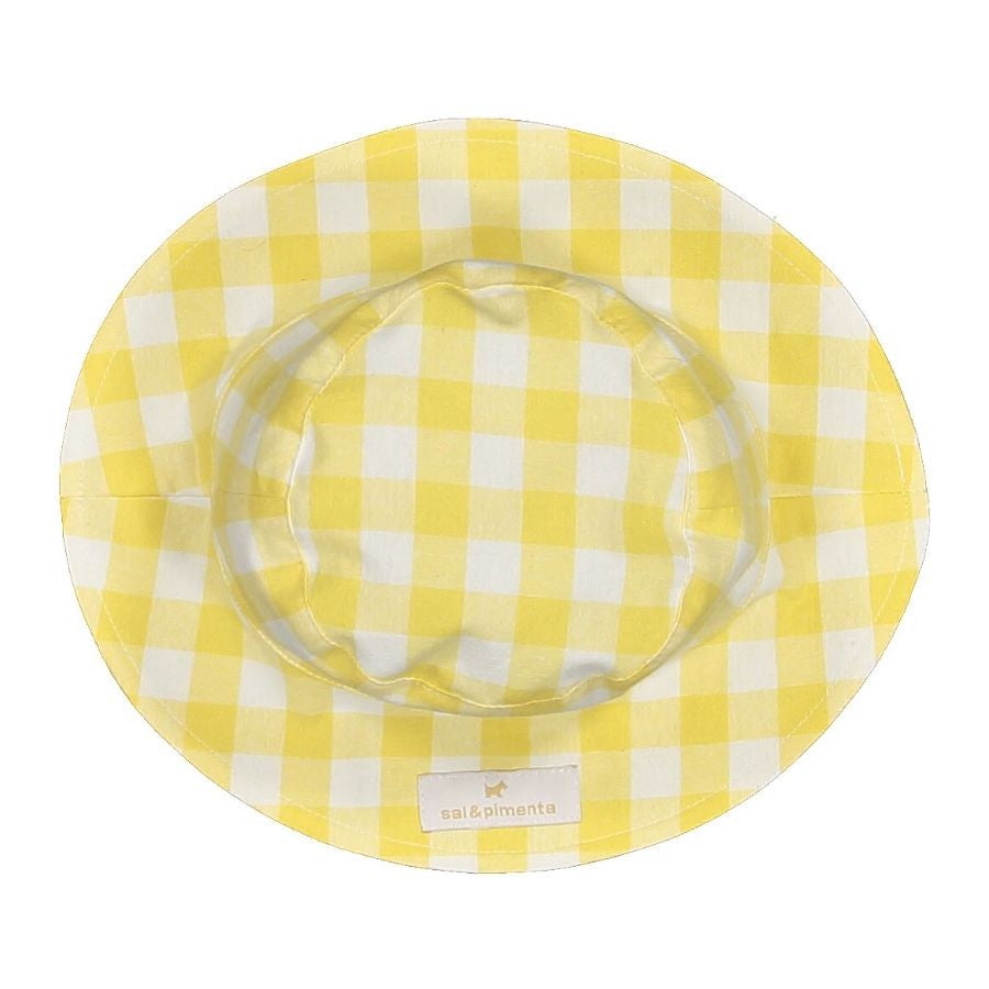 Sal & Pimenta Sunny Hat - Honey Bees Group - Yellow Check by Sal & Pimenta