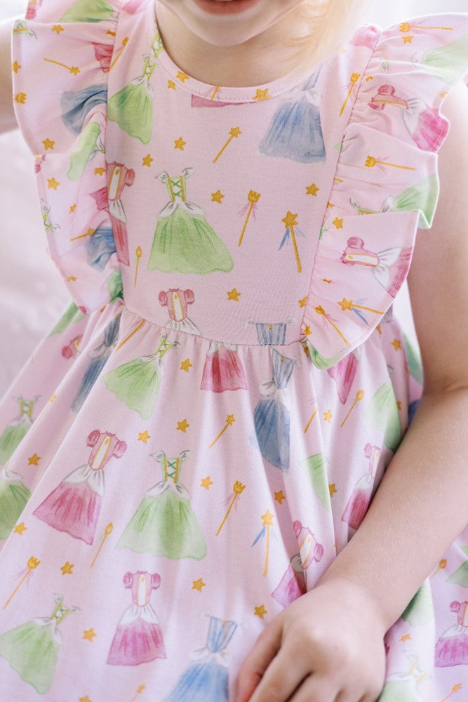 Proper Peony Pima Girls Pink Princess Coronation Twirl Dress