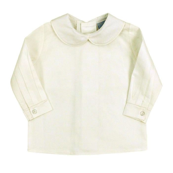 Bailey Boys Baby / Toddler Piped Shirt - Ivory - Long Sleeves by Bailey Boys