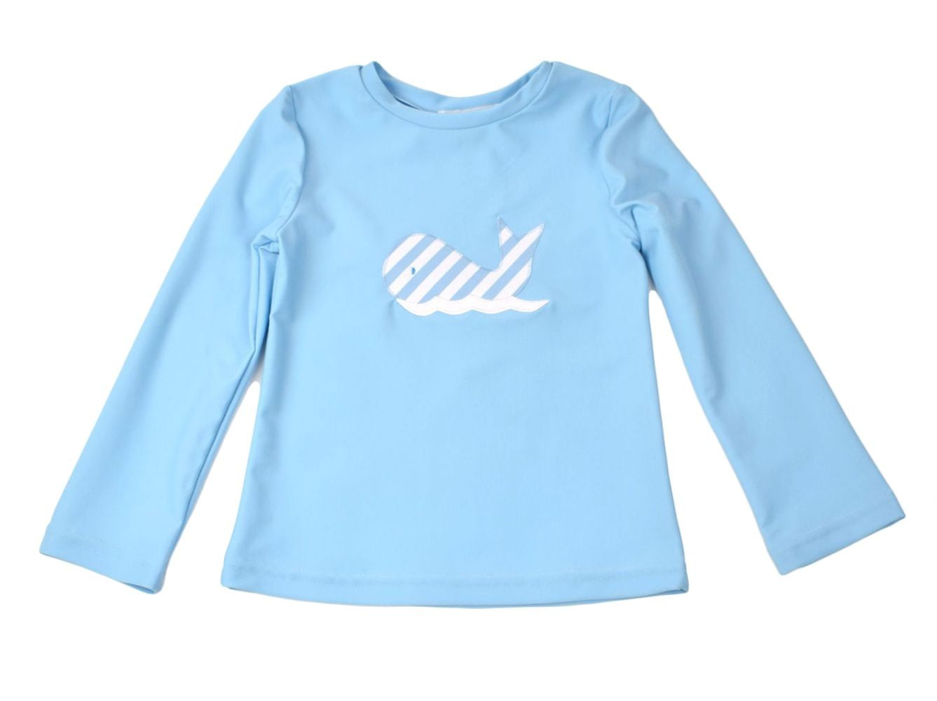 Funtasia Too Boys Blue Rash Guard Shirt - Striped Whale by Funtasia