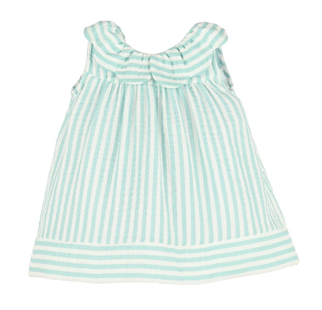 Sophie & Lucas Girls Sullivan Stripe Dress - Green