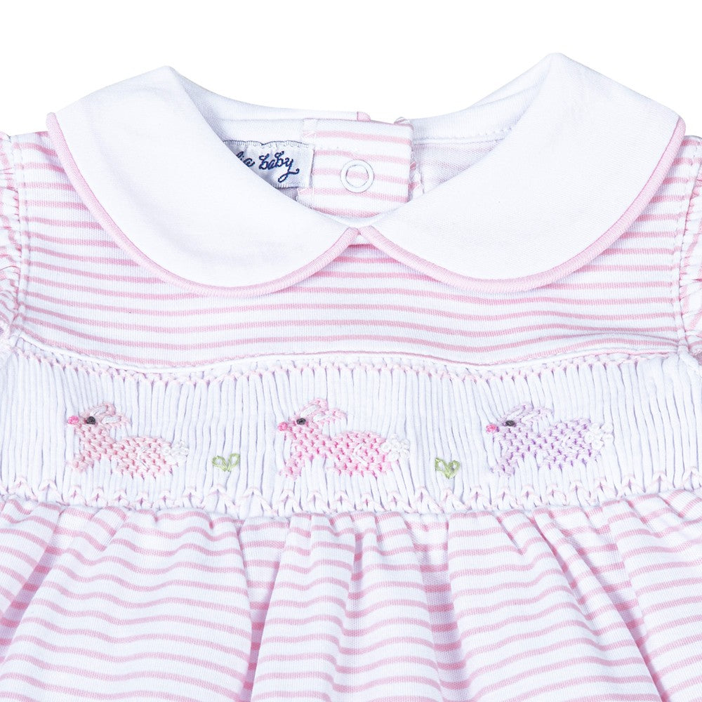 Magnolia Baby Toddler Girls Pink Hoppity Hop Classics Smocked Flutters Dress by Magnolia Baby
