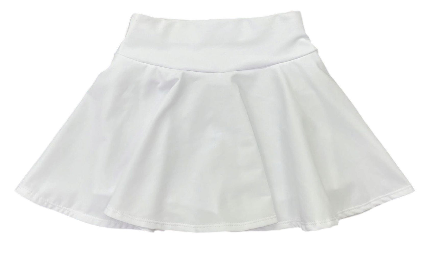 Be Elizabeth by James & Lottie Girls Athleisure Tennis Skort - White