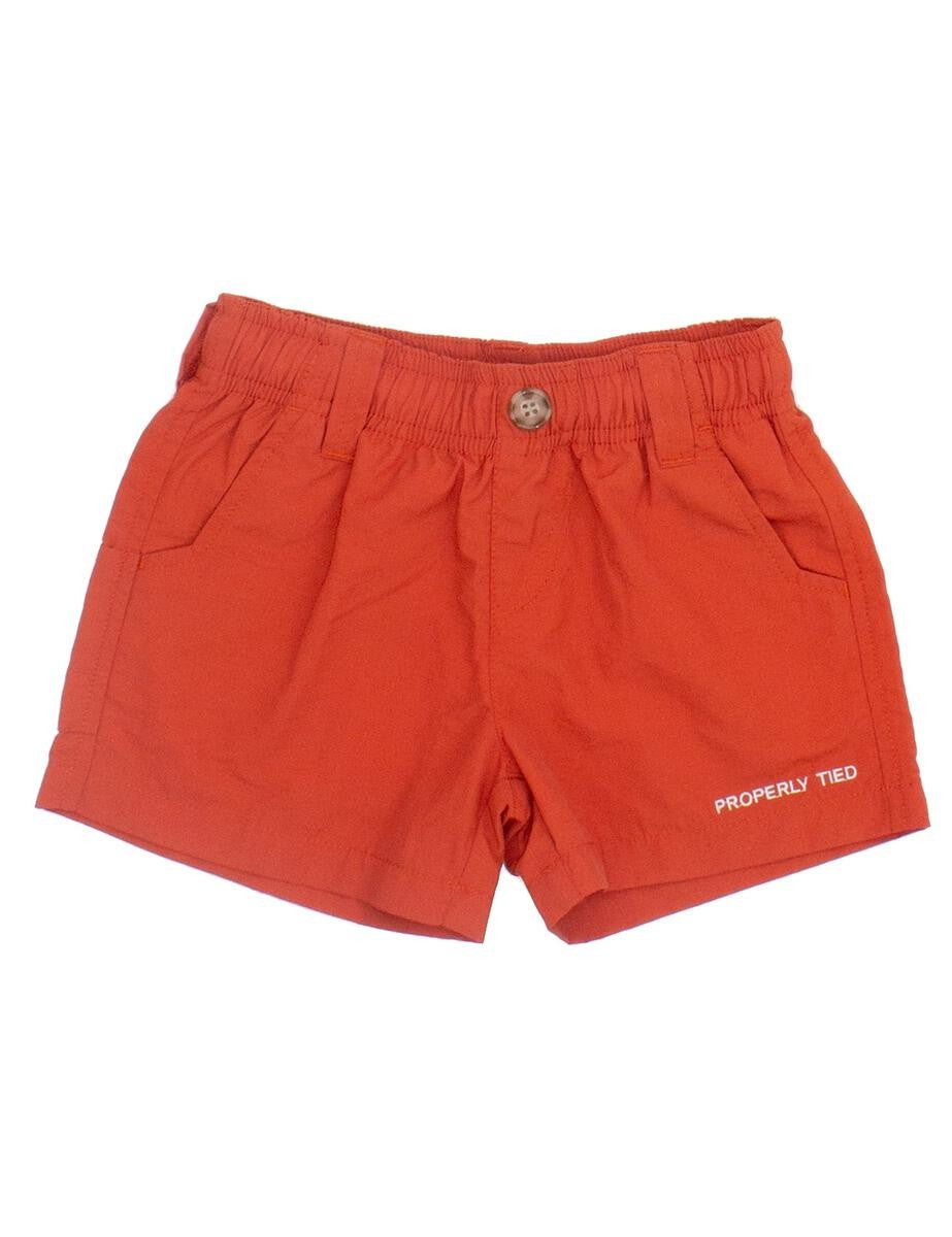 Properly Tied Boys Mallard Shorts - Rust by Properly Tied