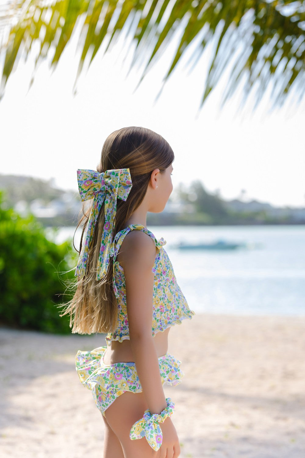 Sal & Pimenta Girls Bikini Bathing Suit - Yellow Betsy Liberty Floral by Sal & Pimenta