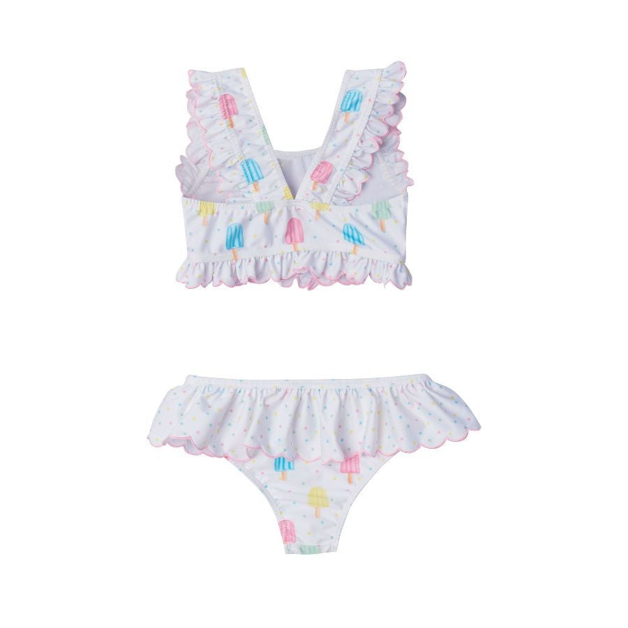 Sal & Pimenta Girls Swimsuit - Popsicles Party Print - Skirted Bikini by Sal & Pimenta