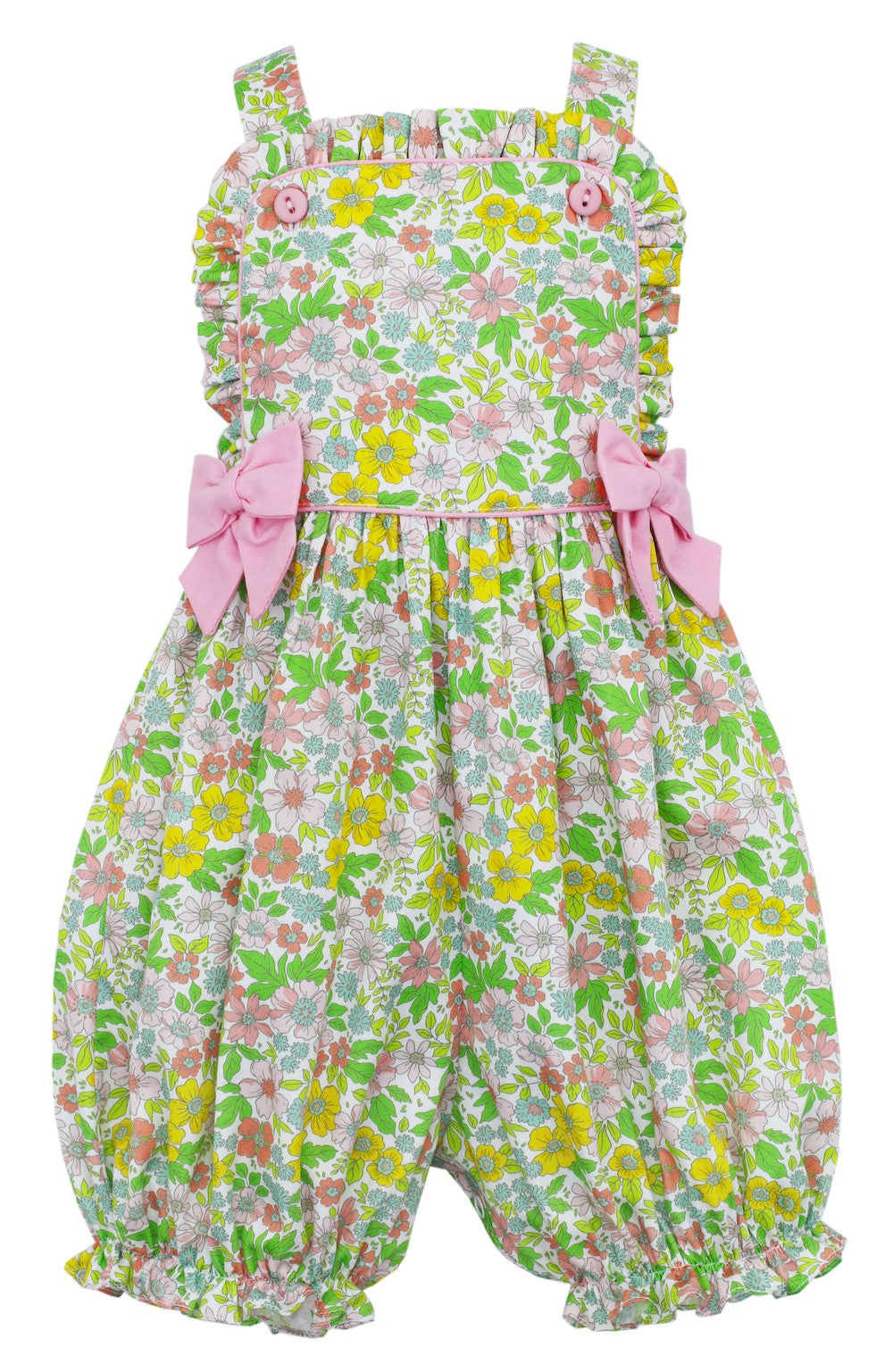 Claire & Charlie Baby Girls Green Liberty Floral Print Sun Bubble by Claire & Charlie