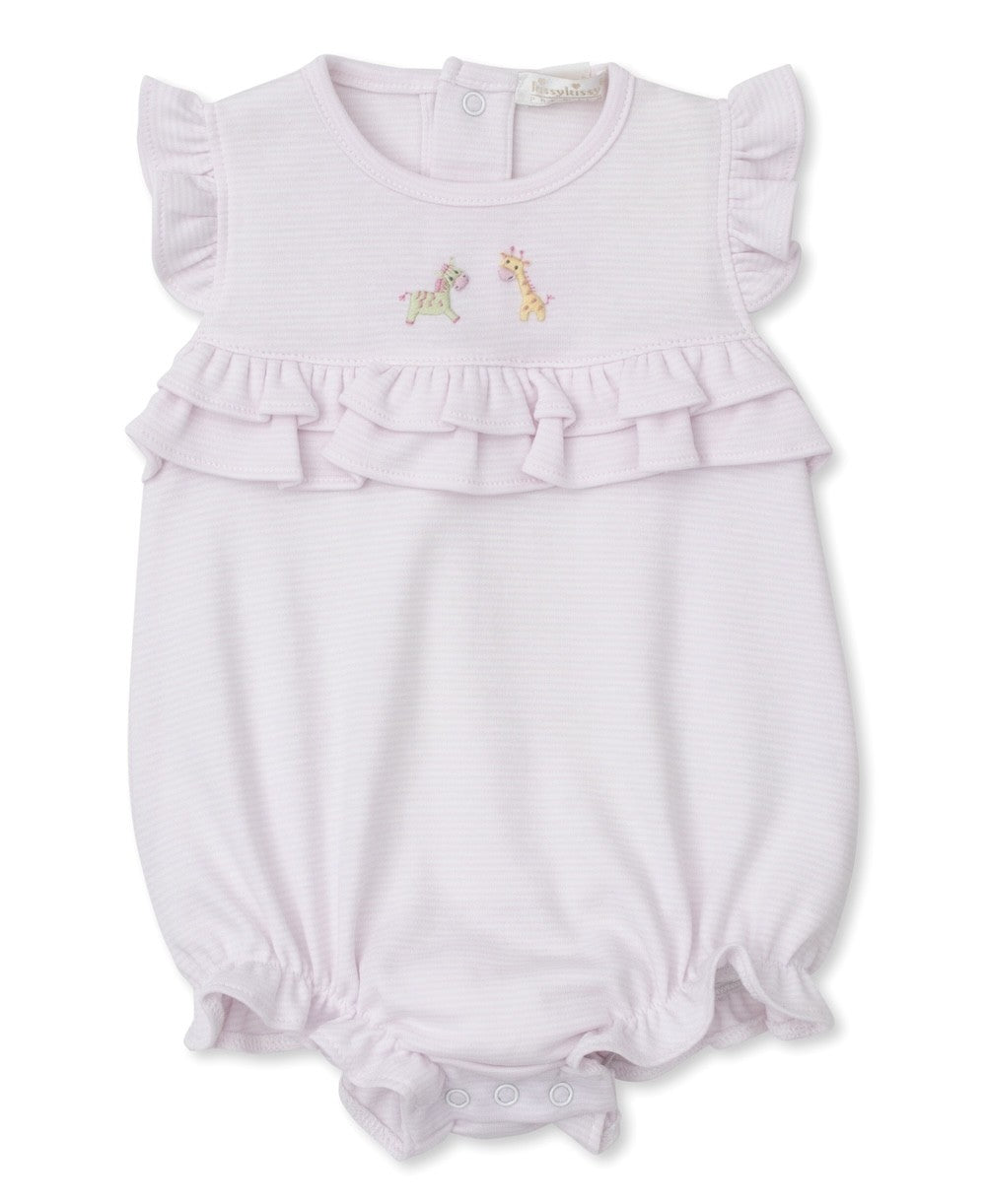 Kissy Kissy Baby Girls Striped Jungle Friends Bubble - Pink