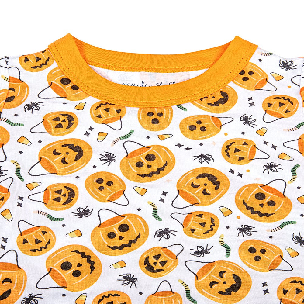 Magnolia Baby Jack O' Lantern Jamboree Orange Long Pajamas