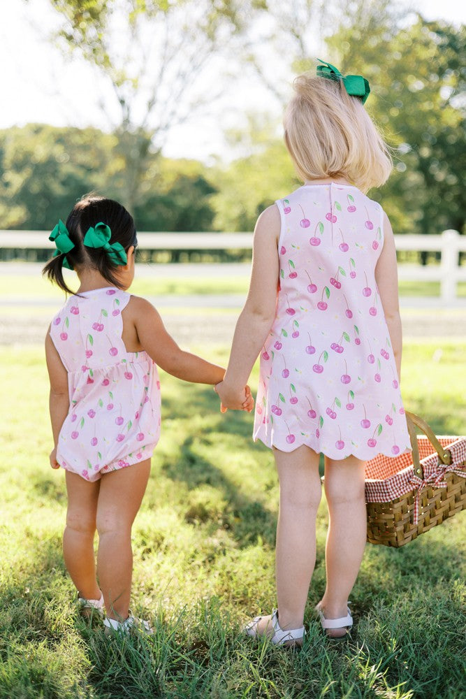 Proper Peony Pima Girls Pink Cherry Blooms Dress