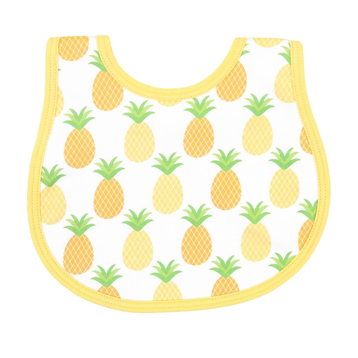 Magnolia Baby Girls Yellow Pineapple Printed Bib by Magnolia Baby