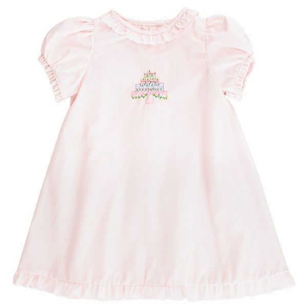 Bailey Boys Girls Birthday Dress - Embroidered Cake - Pink Best Dressed Child Bailey Boys Girls Birthday Dress - Embroidered Cake - Pink Best Dressed Child