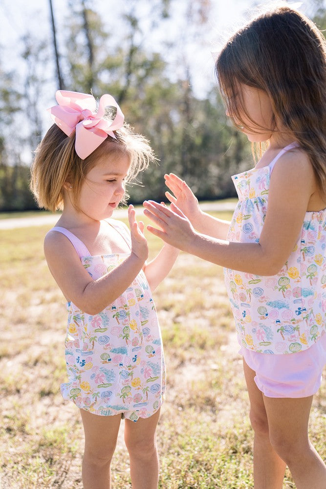 Proper Peony Pima Girls Ocean Club Bloomers Set