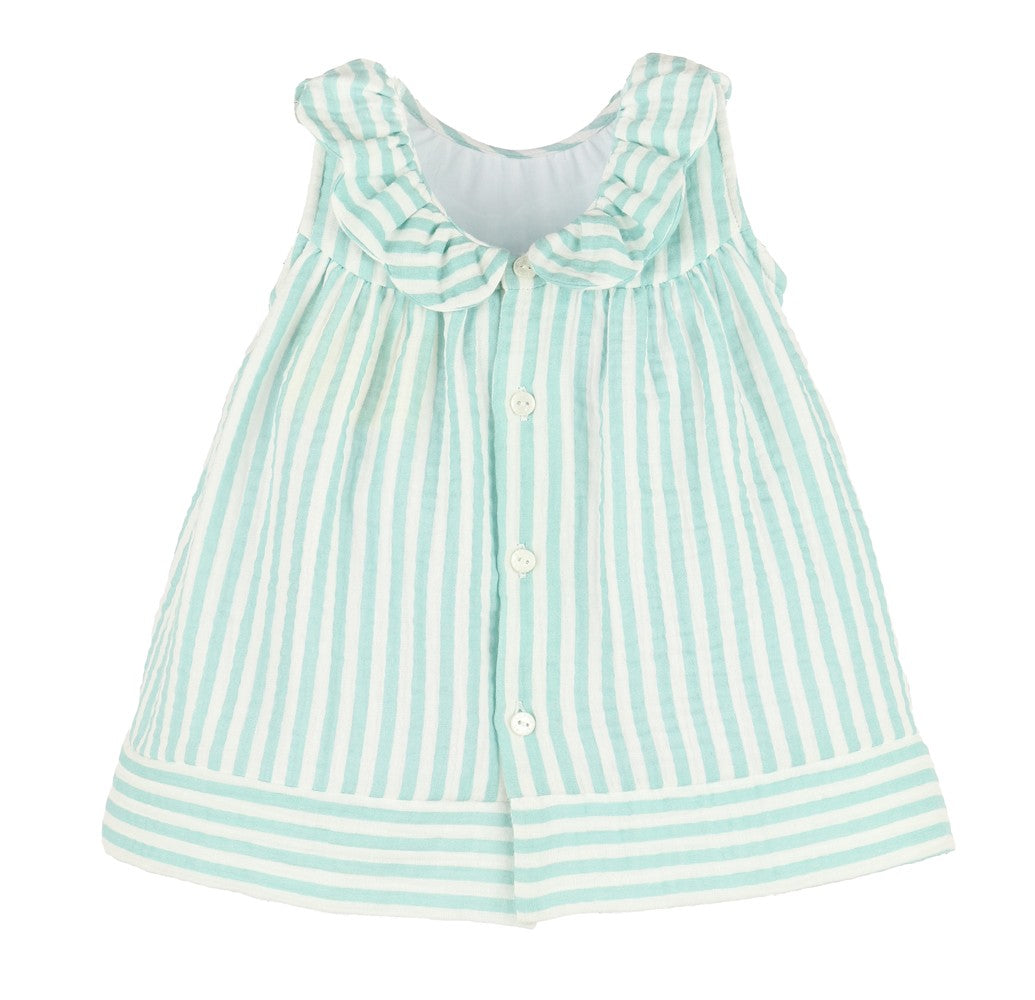 Sophie & Lucas Girls Sullivan Stripe Dress - Green by Sophie & Lucas