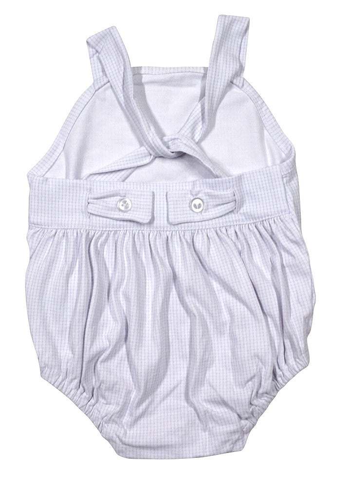 James & Lottie Baby Boys Bubble - White & Blue Windowpane Check by James & Lottie